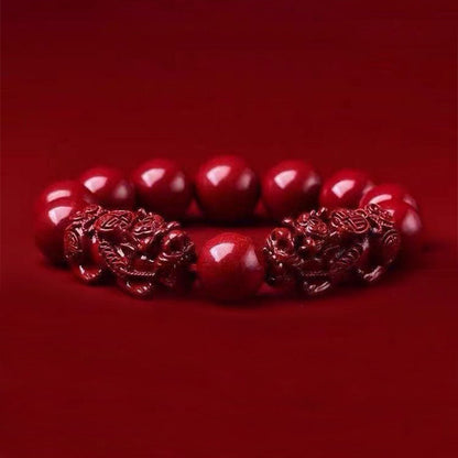 📿Amuleto Profezia Bracciale di cinabro rosso