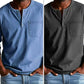 Camicia a maniche lunghe da uomo con taschino vintage e affrancat