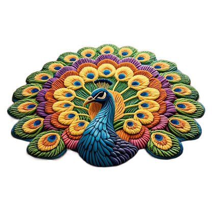 Tapete antideslizante de pavo real de secado rápid