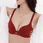 Sujetador push-up sin costuras ni aros de color liso para mujer con soporte moldeador