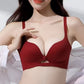 Sujetador push-up sin costuras ni aros de color liso para mujer con soporte moldeador