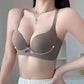 Sujetador push-up sin costuras ni aros de color liso para mujer con soporte moldeador