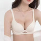 Sujetador push-up sin costuras ni aros de color liso para mujer con soporte moldeador