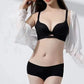 Sujetador push-up sin costuras ni aros de color liso para mujer con soporte moldeador