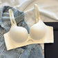 Sujetador push-up sin costuras ni aros de color liso para mujer con soporte moldeador