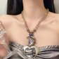 Collar vintage con cuentas de luna y estrellas celestiales