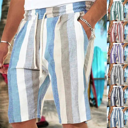 Pantaloncini Da Spiaggia Da Uomo Casuale Leggero  Coulisse Elastica In Vita Con Tasche